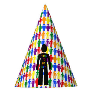 Chapeaux De Fêtes Silhouette d'homme gay LGBTQ et hommes arc-en-ciel