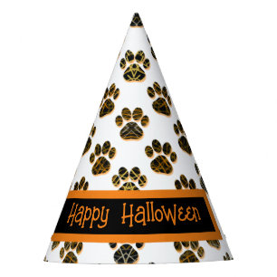 Chapeaux De Fêtes Silhouette Paw Animal Happy Halloween Pawty