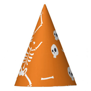 Chapeaux De Fêtes Skeletons d'Halloween amusant Motif sans couture