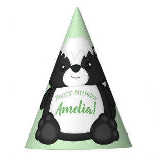 Chapeaux De Fêtes Skunk Anniversaire de fête verte