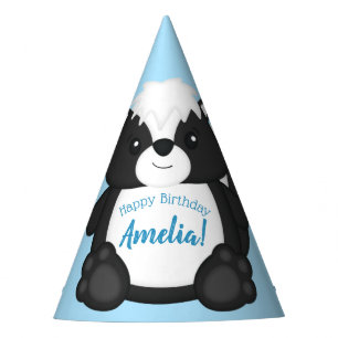 Chapeaux De Fêtes Skunk Anniversaire Party Blue
