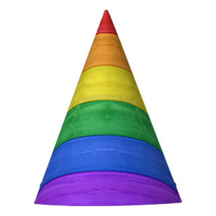 Chapeaux De Fêtes SlipperyJoe's classique arc-en-ciel tactile fait m