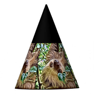 Chapeaux De Fêtes Sloth peint