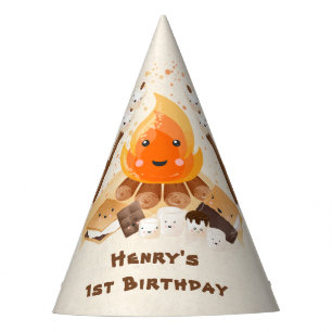 Chapeaux De Fêtes S'more Campfire mignon Casquette de fête d'anniver