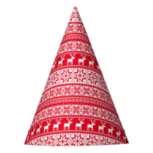 Chapeaux De Fêtes Snowflake nordique Reindeer Vilain Sweat de Noël