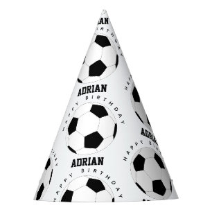 Chapeaux De Fêtes Soccer Ball Football Nom personnalisé Anniversaire