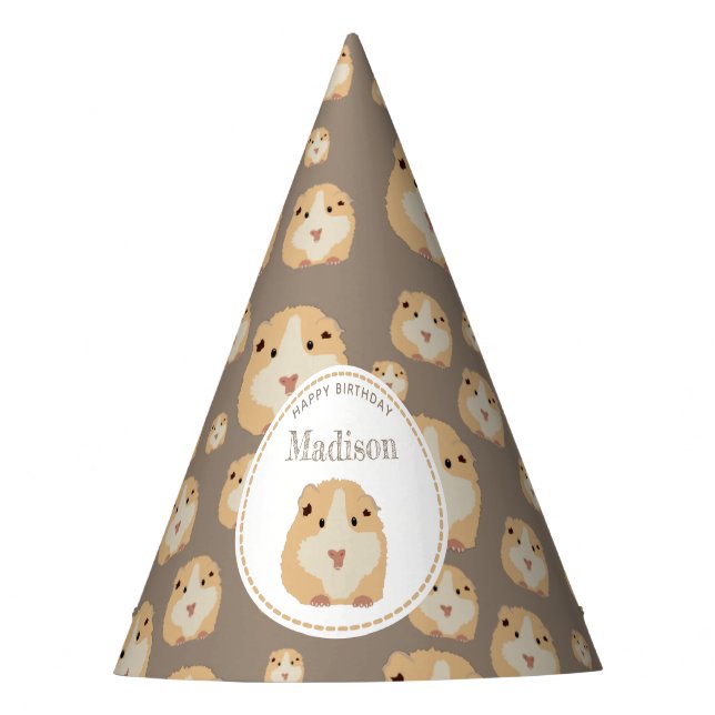 Chapeaux De Fêtes Soirée d'anniversaire de Motif de hamster mand per (Devant)