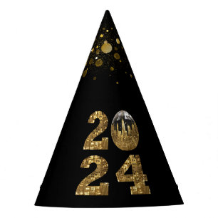 Chapeaux De Fêtes Soirée du Nouvel An 2024—Ball-NYC Gold-