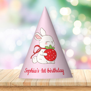 Chapeaux De Fêtes Some Bunny Anniversaire Rose Fraise