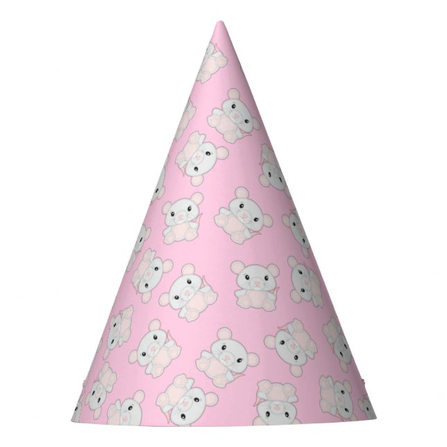 Chapeaux De Fêtes Souris fête d'anniversaire rose (Devant)