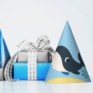 Chapeaux De Fêtes Sous la baleine de mer anniversaire garçons