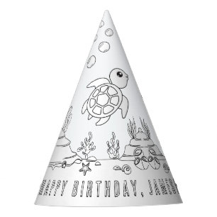 Chapeaux De Fêtes Sous la fête d'anniversaire de la mer - Courez vot
