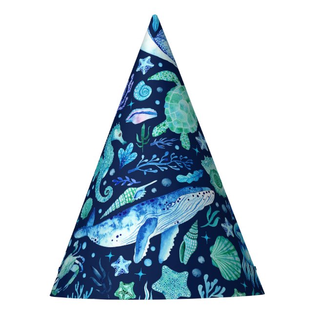 Chapeaux De Fêtes Sous l'aquarelle Sea Party (Devant)