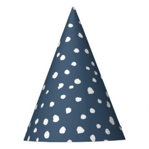 Chapeaux De Fêtes Spots Dalmatiens Bleus Marine, Points Dalmatiens, 