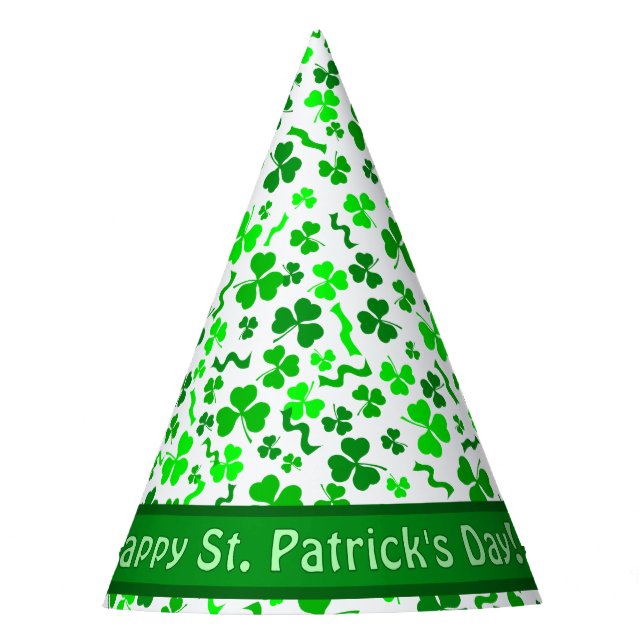 Chapeaux De Fêtes St Patrick's Day Lucky Shamrocks Personalized (Devant)
