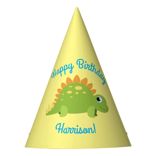 Chapeaux De Fêtes Stegosaurus Dinosaur fête d'anniversaire (Devant)