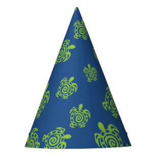 Chapeaux De Fêtes Substance verte et bleue de tortue de partie