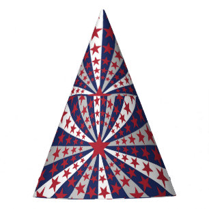 Chapeaux De Fêtes Sunburst patriotique : Drapeau américain