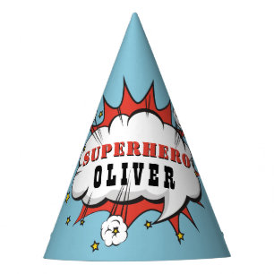 Chapeaux De Fêtes Superhero Comic Speech Bubble Boy Anniversaire