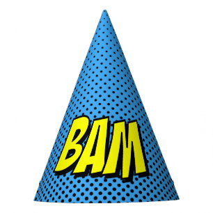 Chapeaux De Fêtes Superhero Party Casquette - Blue Black Dot BAM