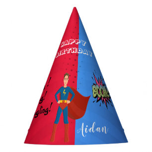 Chapeaux De Fêtes Superhero Photo personnalisée Anniversaire