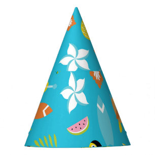 Chapeaux De Fêtes Surf Hawaii Toucan Vintage