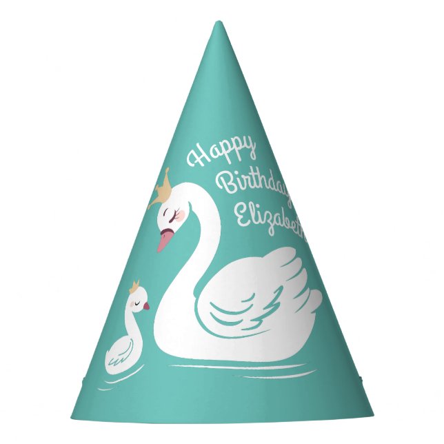 Chapeaux De Fêtes Swan 1er anniversaire Baby shower (Devant)
