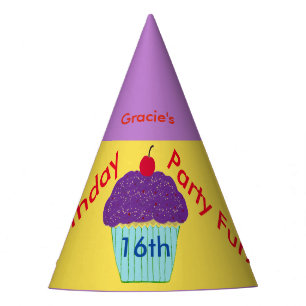 Chapeaux De Fêtes Sweet 16 Anniversaire Casquette Purple Cupcake Mod