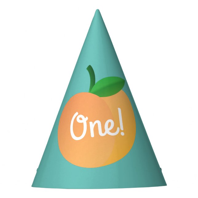Chapeaux De Fêtes Sweet Peach Cute Fruit 1er Anniversaire Thème (Devant)
