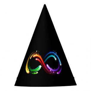 Chapeaux De Fêtes Symbole de l'infini des comètes arc-en-ciel