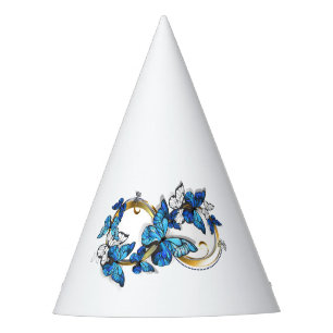 Chapeaux De Fêtes Symbole infini de papillons Morpho bleus