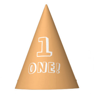 Chapeaux De Fêtes Sympa orange personnalisé numéro âge anniversaire