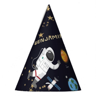 Chapeaux De Fêtes Système solaire pour enfants Astronaut Monogramme