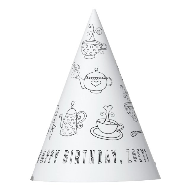 Chapeaux De Fêtes Tea Party Anniversaire Casquette (Devant)