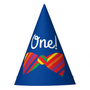 Chapeaux De Fêtes Teddy Bear Rainbow Cute 1ère fête anniversaire
