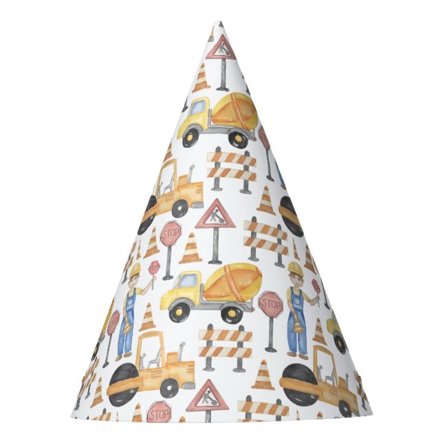 Chapeaux De Fêtes Thème de construction fête d'anniversaire (Devant)