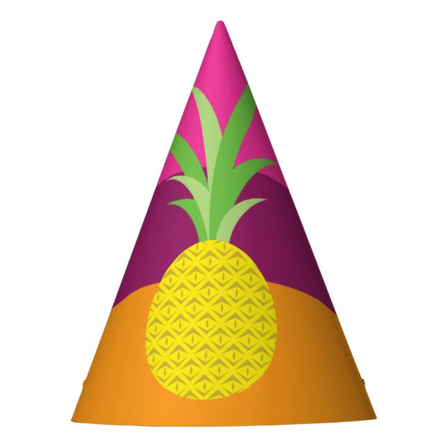 Chapeaux De Fêtes Thème de fête d'anniversaire d'été mignon d'ananas (Devant)