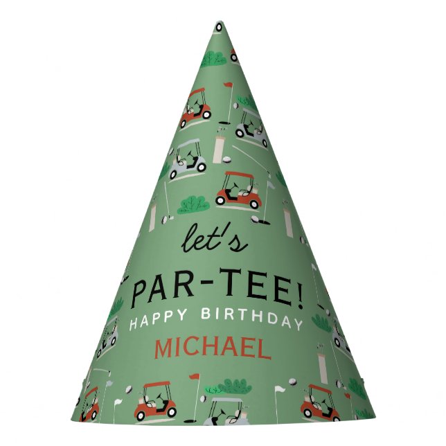 Chapeaux De Fêtes Thème de golf Par-Tee Fête d'anniversaire (Devant)