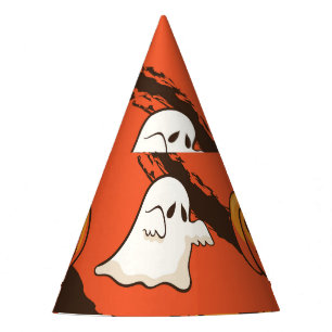 Chapeaux De Fêtes Thème d'Halloween citrouille, motif sans couture.