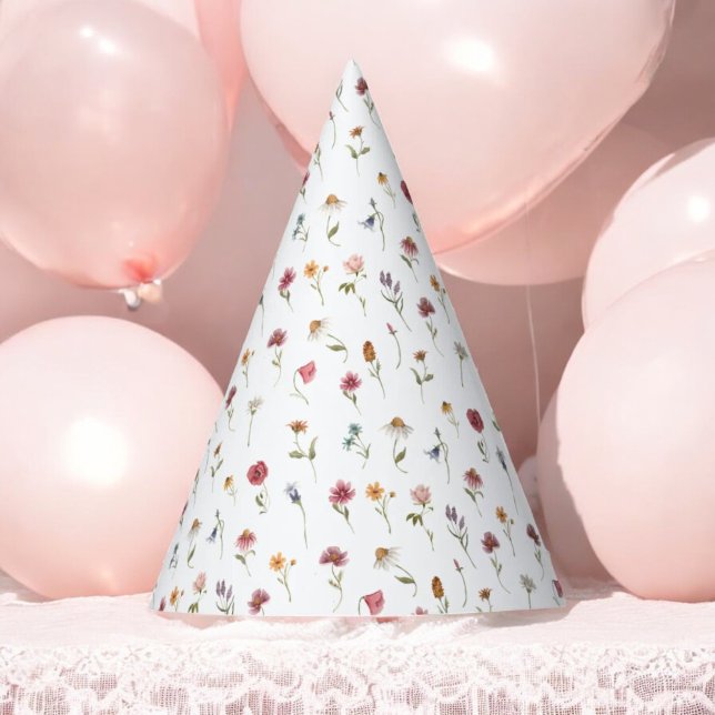 Chapeaux De Fêtes Thème fleur sauvage Anniversaire Fête Wild One (Créateur téléchargé)