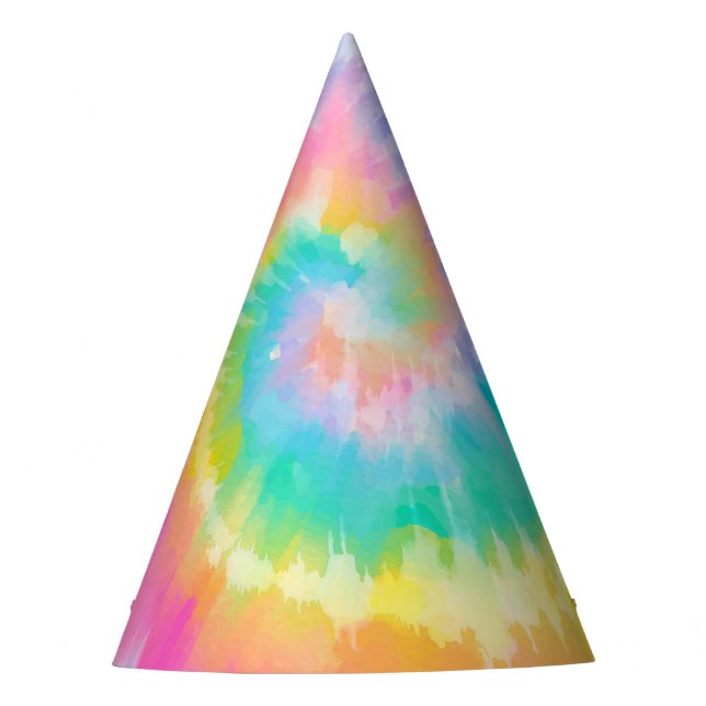 Chapeaux De Fêtes Tie Dye Rainbow Casquette d'anniversaire (Devant)