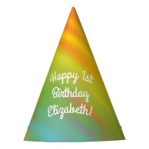 Chapeaux De Fêtes Tie Dye Rainbow fête d'anniversaire