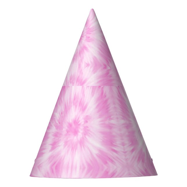 Chapeaux De Fêtes Tiedye rose spirale hippie teint (Devant)