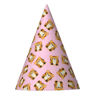 Chapeaux De Fêtes Tiger Anniversaire Pink