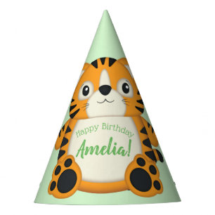 Chapeaux De Fêtes Tiger Anniversaire Vert