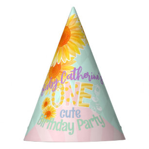 Chapeaux De Fêtes Tournesol mignon Premier anniversaire
