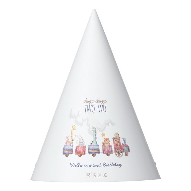 Chapeaux De Fêtes Toy Train All Aboard Anniversaire invitation, Zoo  (Devant)