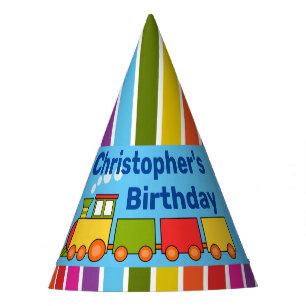 Chapeaux De Fêtes Train Anniversaire Personnalisé