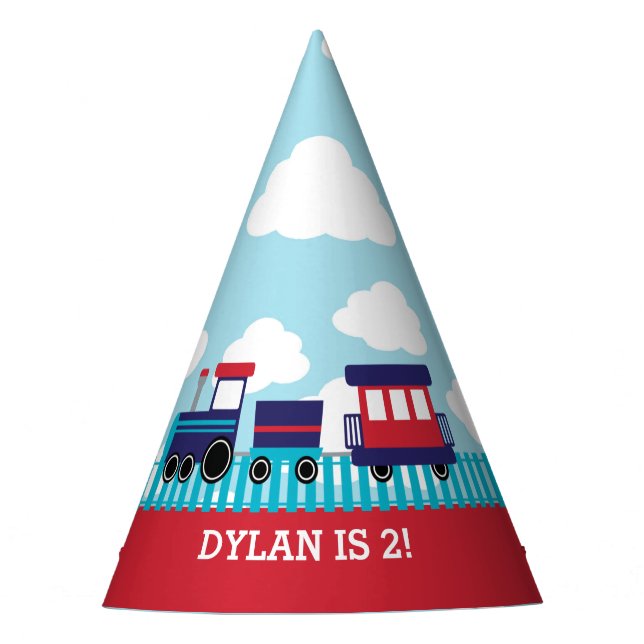 Chapeaux De Fêtes Train Party Casquettes - Enfants garçon Anniversai (Devant)