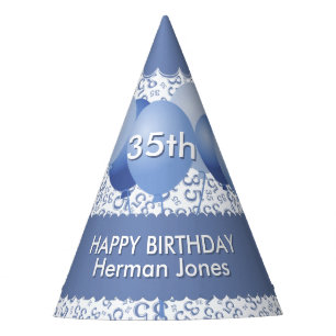 Chapeaux De Fêtes trente-cinquième Motif de nombre d'anniversaire